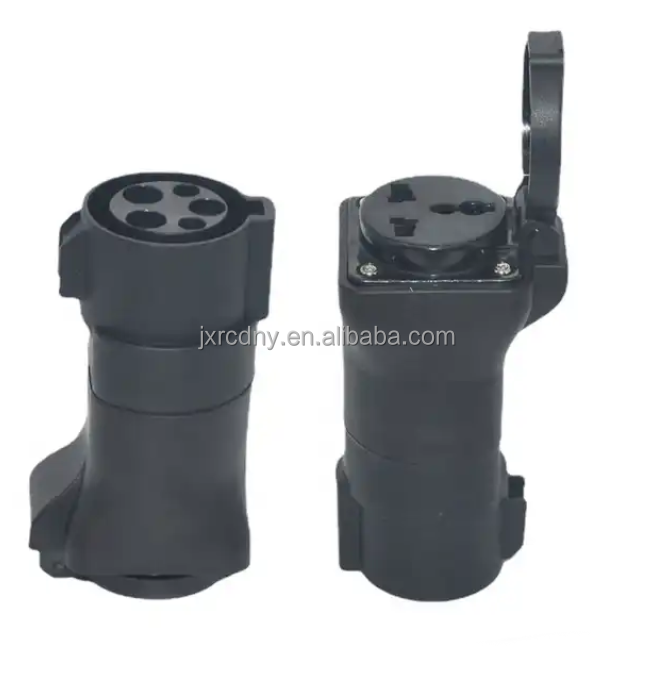 32a Type 1 to Type 2 Iec 62196 EV Car Charger Adapter, Type 1 Ev Charging Connector with Standard SAE J1772