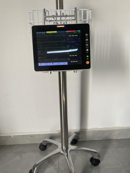 8 pouces Portable à usage humain Moniteur de signes vitaux Multiparamètre Moniteur d' ECG Moniteurs de chevet d' hôpital