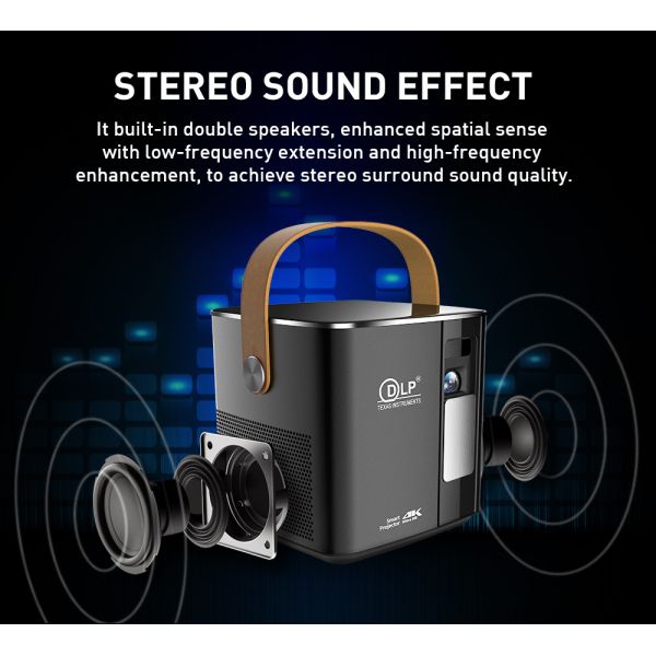 2GB LPDDR4 DLP 4K Projector Portable Android Mini Smart Projector Manual focus