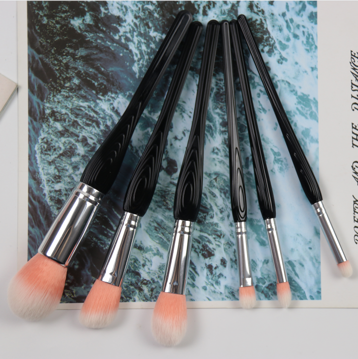 6 Pieces Premium Cosmetic Makeup Brush Set Synthetic Vegan Hair