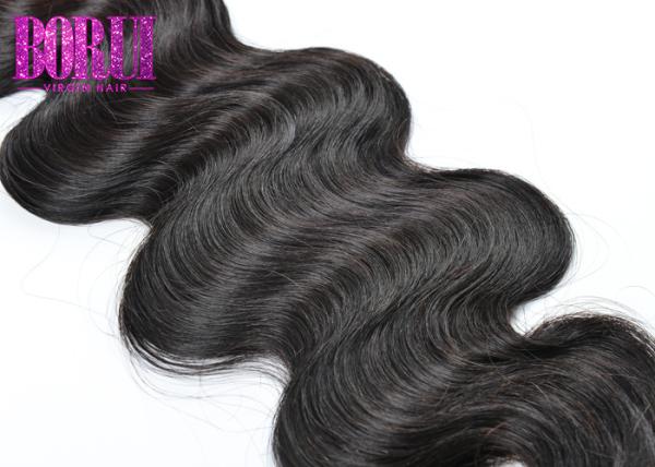 Extensões da onda do corpo do Virgin, 3 pacotes do cabelo malaio com o fechamento não processado
