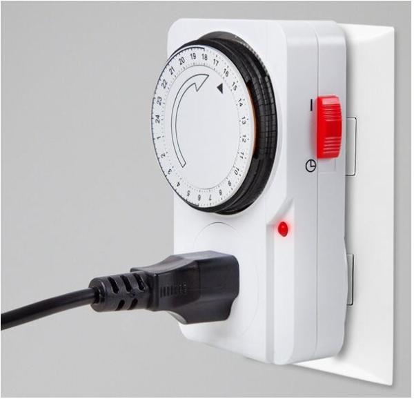 TU-22A Timer Socket Plug 3 Prong Outlet Indoor 24 Hours Heavy Duty Appliance Timer for Household Appliances