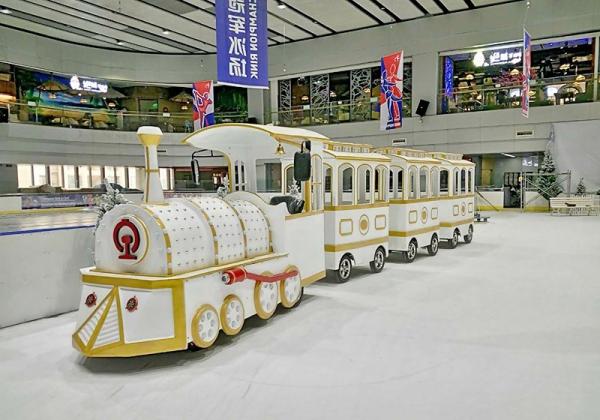 Sightseeing Amusement Park Electric Trains 12KW Power In Children'S Play Area