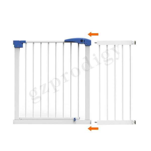 11.85 Inch Extendable Baby Gate , Ecofreindly Metal Dog Gate For Stairs
