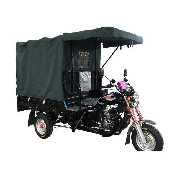 Loading 1t Gasoline Tricycle With Front Sunshade Tent