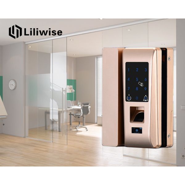 Cartão de vidro do código RFID da senha do tela táctil do fechamento de porta da rua da impressão digital da porta Keyless