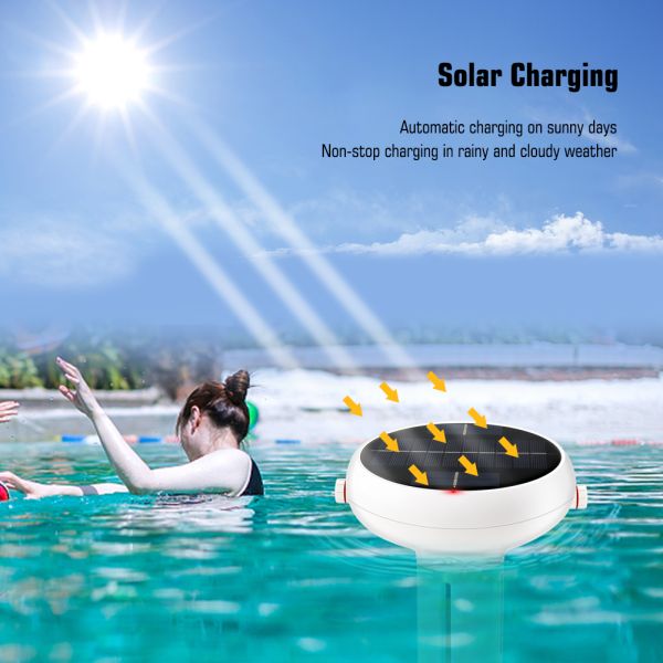 Wifi 7-in-1 Floating Waterproof Chlorometer With Smart Hub Salt/EC/TDS/ORP&Temp USB Solar Powered pH Meter  for Swimming Pools