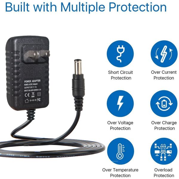 1A Adjustable 3-12V DVR Adaptor DC 12V 2A Output AC-DC Switching Power Adapter for CCTV