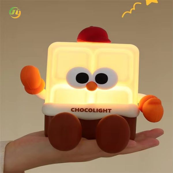 Красивый желтый теплый силиконовый ночной фонарь для соседской лампы