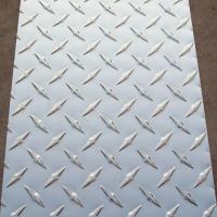 3003 H24 Diamond Aluminium Sheet Alloy Plate 1220mm Width Silver Color For Floor