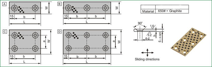 Brass 500 SWP Wear Bronze Plate With Graphite Embedded