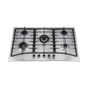 5 Burner Gas Cooktop Providing Stable Flame Control and Robust Build Perfect for Intensive in Commercial Food Preparation