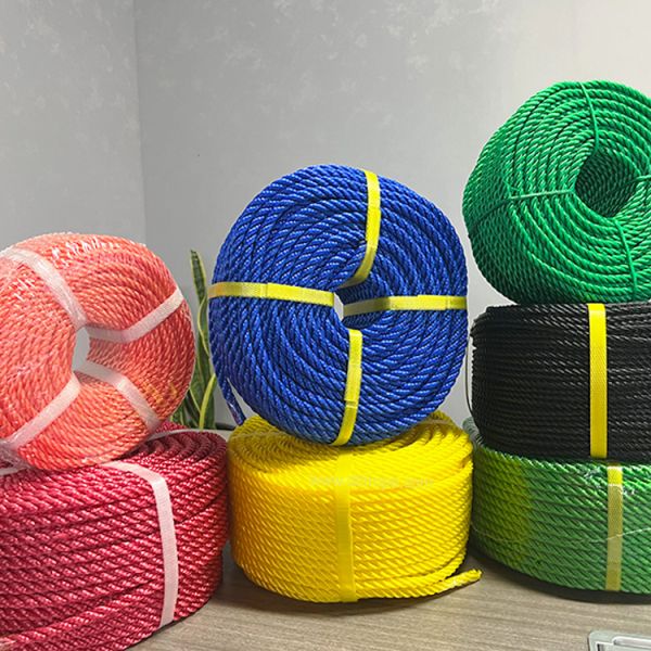 High Quality 3 Strand Polyethylene Twisted PE Monofilament Ropes For Packaging Fishing