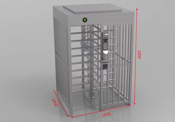 Durable 304 Stainless Steel Full Height Turnstile Gate with 5 Million Cycles and 620mm Channel Width for Secure Access Control