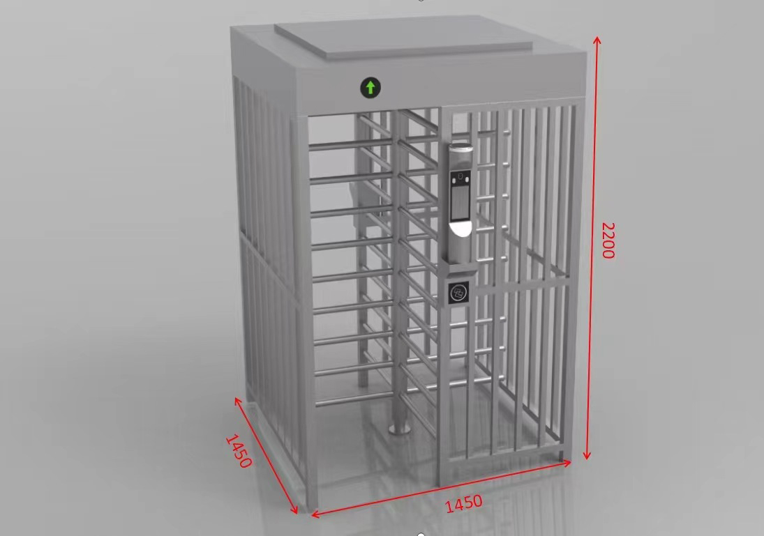 Durable 304 Stainless Steel Full Height Turnstile Gate with 5 Million Cycles and 620mm Channel Width for Secure Access Control