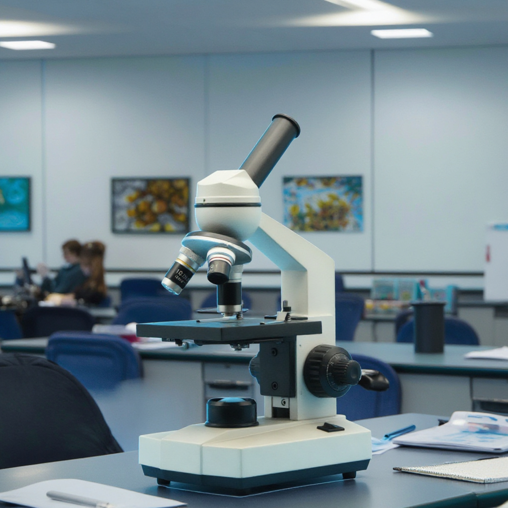 CenLee C-104 Single-layer Biological Microscope Conveniently Move Specimens 40-640X Laboratory Monocular Optical Microscope