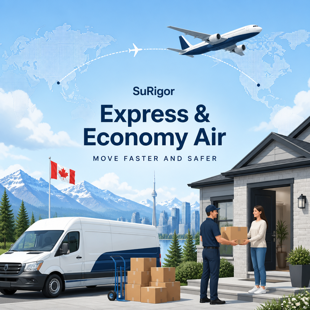 SURIGOR Canada DDP Air Freight with Express vs Economy Options and Battery & Non-Battery Shipping via YVR & YYZ Gateway