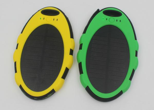 5000 mAh Oval Shape Solar Mobile Usb Power Bank Battery Pack For Travel