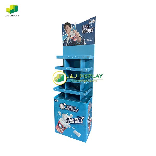 POS Knock Down Stand 100% Recyclable Cardboard Floor Displays for Trade Shows
