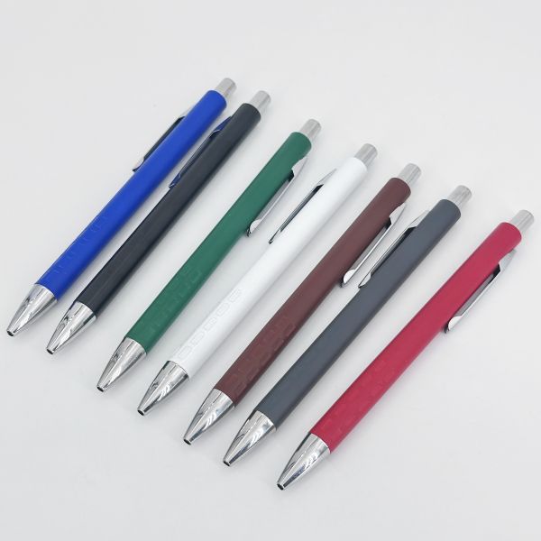 Colorful Retractable Metal Ball Pen Spray Painted Aluminum Barrel Press Ballpoint Pen