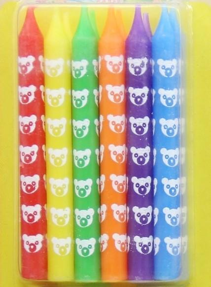 Cute White Bear Head Printable Birthday Candles Food Grade Smokeless OEM Service