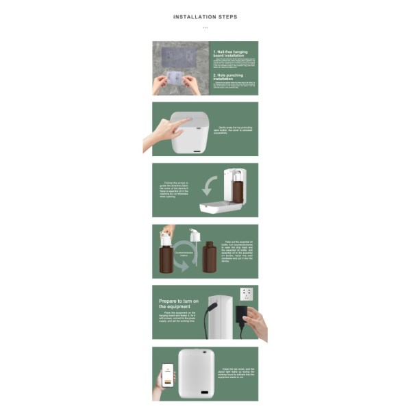 Modern 300m³ Coverage Waterless Intelligent Aroma Diffuser DC5V Aromatherapy Device