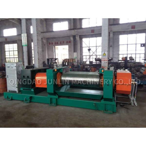 XK-560 Automatic Open Type Two Roll Rubber Mixing Mill With Stock Blender