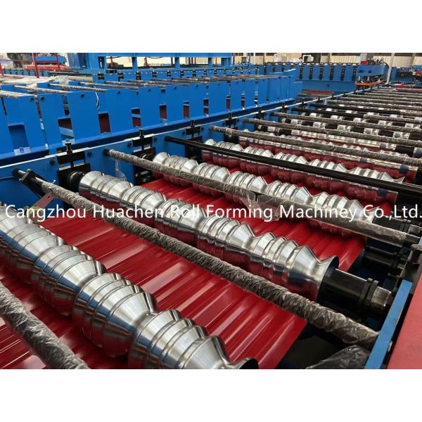 4 KW Hydraulic Cutter Glazed Tile Roll Forming Machine with 1200mm Coil Width and 12 Stations Roller