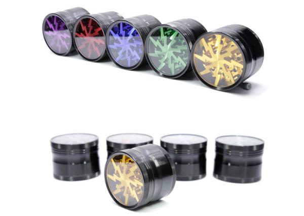 4 Layers 63mm Grinder Aluminium Alloy Lightning Tobacco Smoking Accessories Herb Pepper Grinders