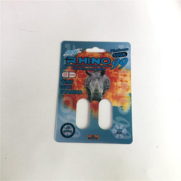 Rhino 99 500k Double Hole 3D Rhino Cards For Male Enhancement Pill