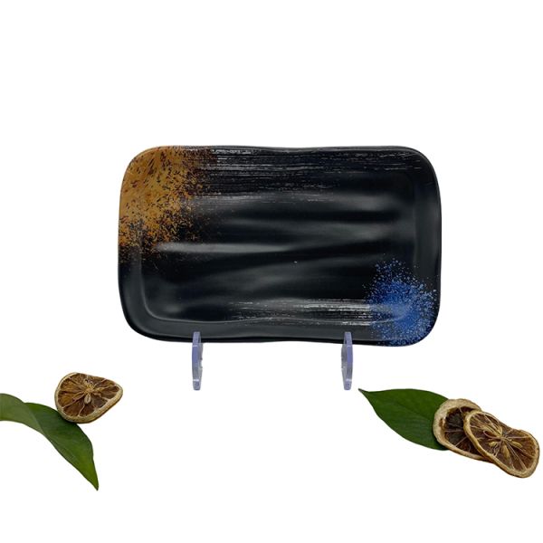 Rectangle Commercial Melamine Dinnerware Restaurant 8.3'' Galaxy Pattern