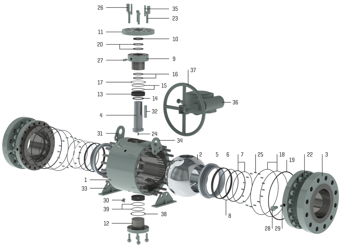 Stainless Steel Trunnion Ball Valve , Full Port Ball Valve Fire Safe Design