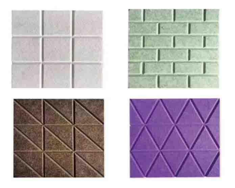 Звукоизоляционной ЛЮБИМЕЦ калиброванный доской чувствовал цвет украшения 48 акустических панелей полиэстера