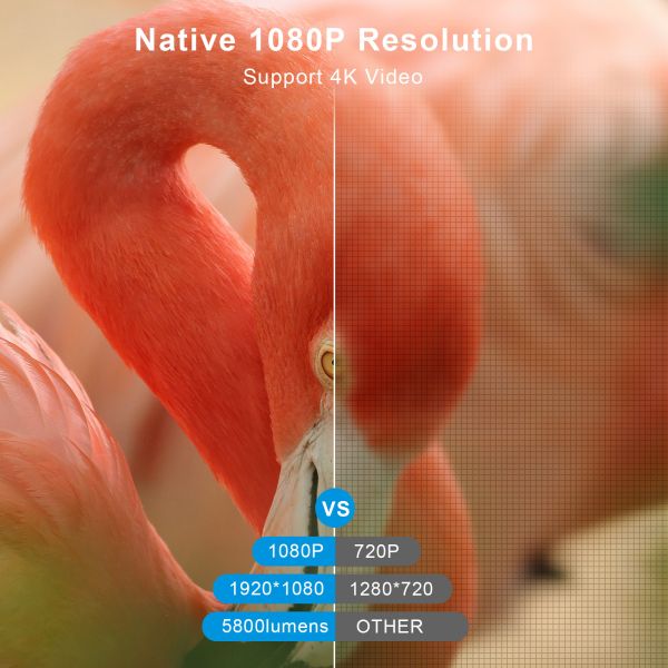 100 люмен ANSI Lift Bracket 4k мини-проектор для домашнего кинотеатра на улице