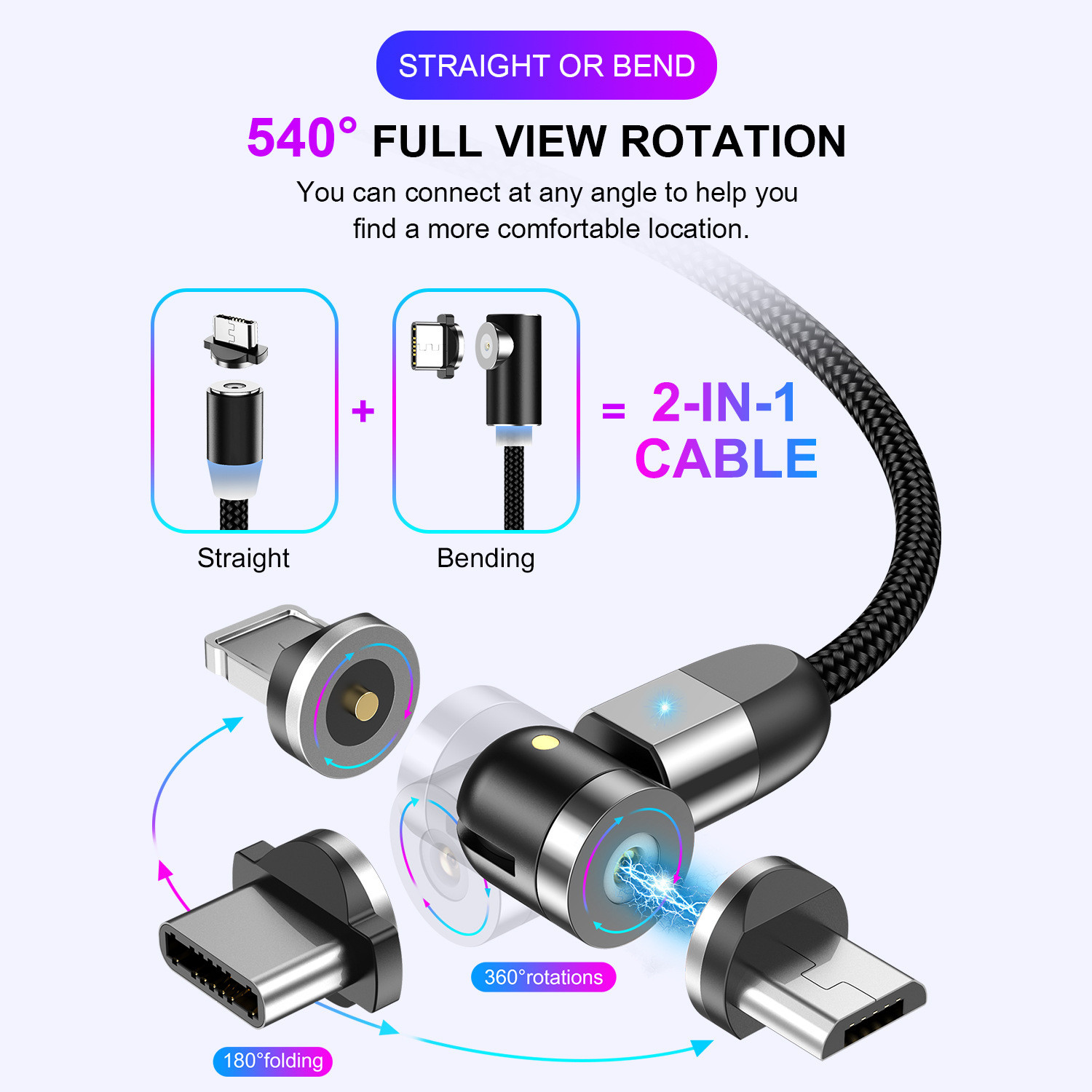 Магнитный кабель заряжателя USB