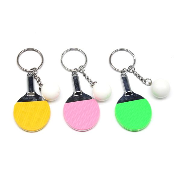 Charms 3d Metal Personalized Keychain Gifts Table Tennis Ball Keychain
