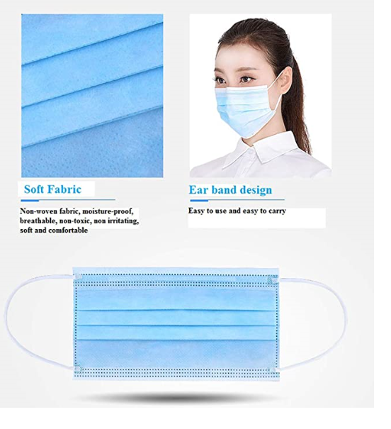 Dust Proof Cotton Dust Proof Face Mask 3 Layers Folding Design  Easy To Carry