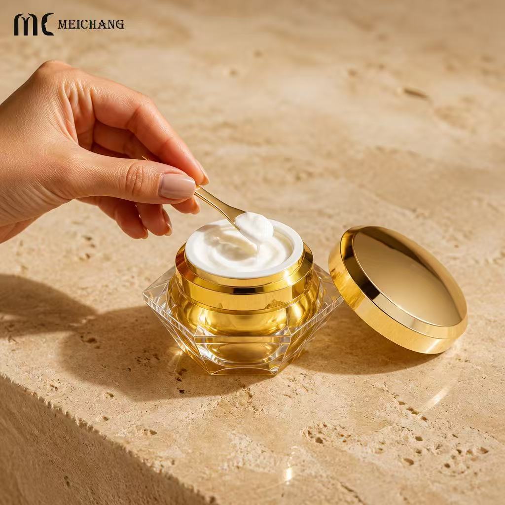 50g Double Wall Crystal Diamond Acrylic Cream Jar(MC-Y-571)