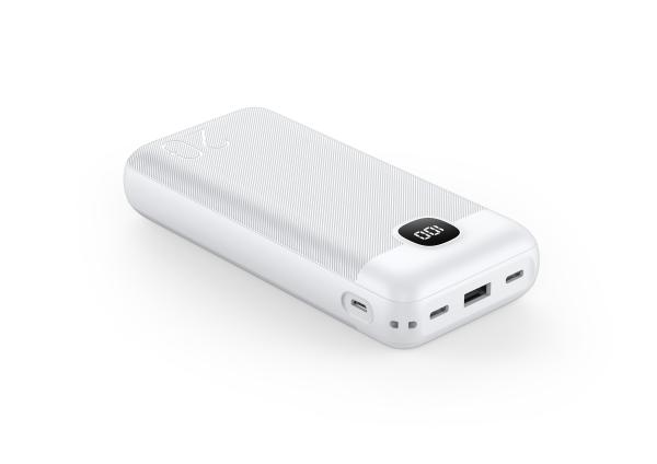 22.5W Carregamento Azul Branco Carregamento rápido Banco de energia 10000mAh Micro USB portátil