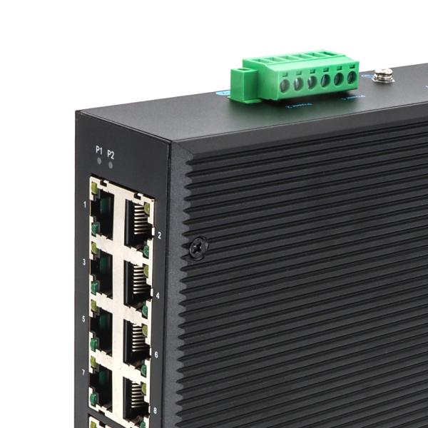 IP40 RJ45 Industrial Ethernet Switches 16 Port Unmanaged Network Switches