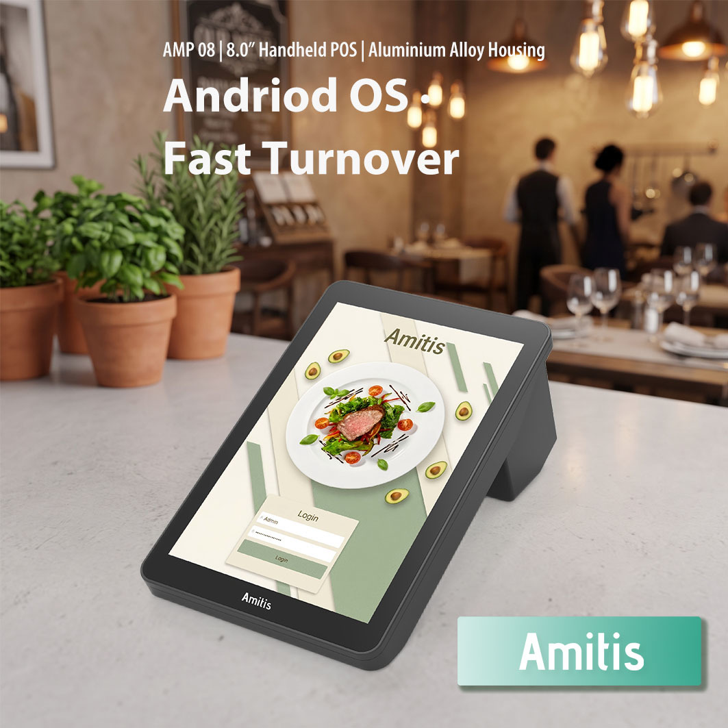 All In One Handheld POS With Printer Scanner For Fast Paced F&B Chains
