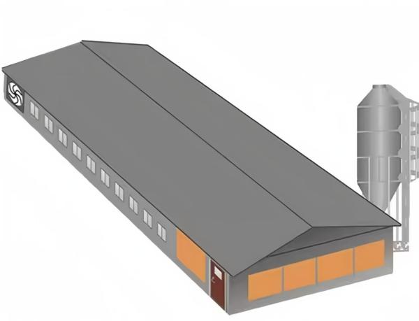 Steel Frame Poultry Shed for 10000 Chickens - Q235/Q355 H Section Structure