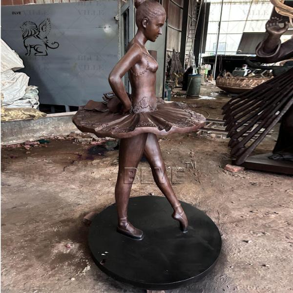 Bronze Dancing Girl Sculpture Metal Art Ballet Woman Figure Statue Life Size Casting Outdoor Garden Decoration