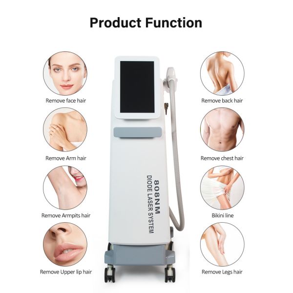 2000W Skin Rejuvenation Painless Hair Removal 808nm Diode Laser Machine