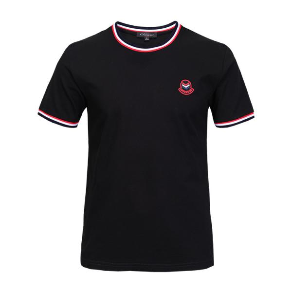 Popular Custom Mens Fashion Tee Shirts Round Neck Red Black White Color
