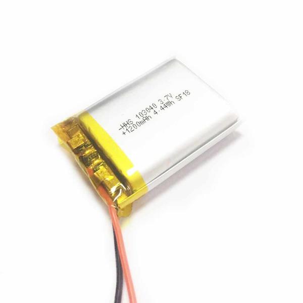 1C Discharge 3.7Volt  1200mAh Polymer Battery Pack PL103040