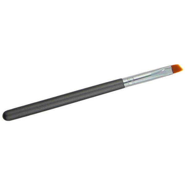 Essential Pony Hair Eye Brow Brush / Flat Top Makeup Brush For Beauty