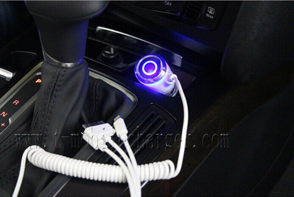 iphone charger with 3 exlusive ports /car phone charger/cell phone charger/ipad charger