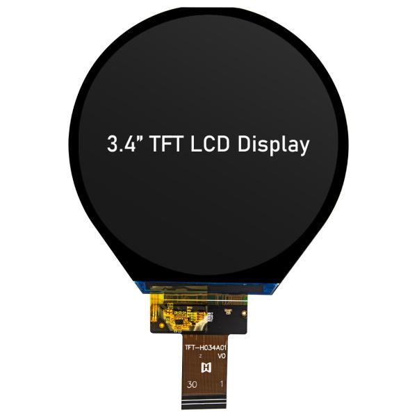 3.4 Inch IPS 800x800 Round Screen TFT Display Panel For Industrial Control