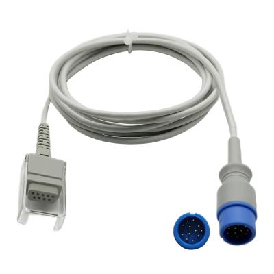 Round 12 Pin Comen Spo2 Adapter Cable Spo2 Sensor Extension Wire